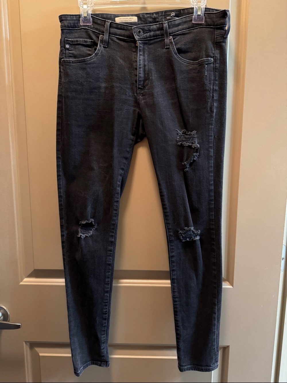 AG Adriano Goldschmied Women's The Legging Ankle Super Skinny Ankle Black Jeans